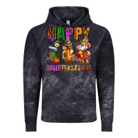 Cloud Black happy hallothanksmas Vintage Hoodie - AdoDesignShop