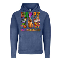 Vintage Denim happy hallothanksmas Vintage Hoodie - AdoDesignShop