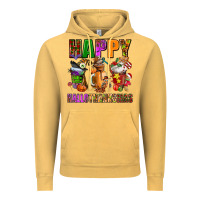 Vintage Mustard happy hallothanksmas Vintage Hoodie - AdoDesignShop