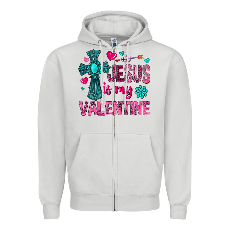 Jesus Is My Valentine Zipper Hoodie by NancyCooperArtShop | Teevron