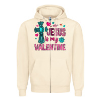 Sandshell jesus is my valentine Zipper Hoodie - NancyCooperArtShop
