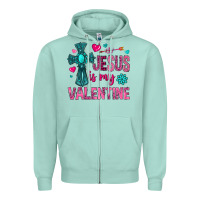 Seafoam jesus is my valentine Zipper Hoodie - NancyCooperArtShop