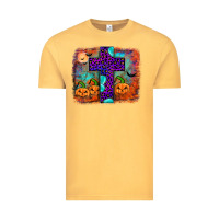 Vintage Mustard halloween cross Vintage Tee - JahusDesignShop