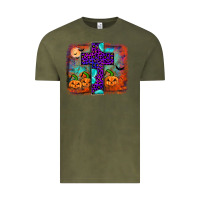 Vintage Olive halloween cross Vintage Tee - JahusDesignShop