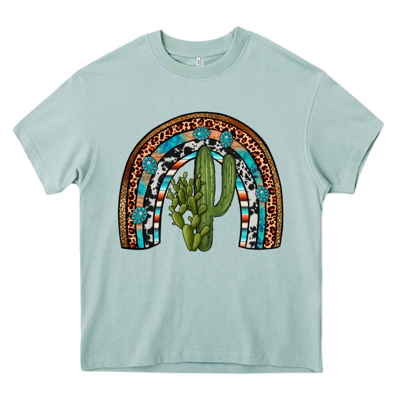 Revize Cactus Gemstone Rainbow Heavy Core Tee by Artiststas | Teevron