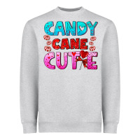 Heather Grey candy cane cutie Heavyweight Sweatshirt - AdoDesignShop