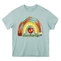Teacher Life With Rainbow Heavy Core Tee | Teevron