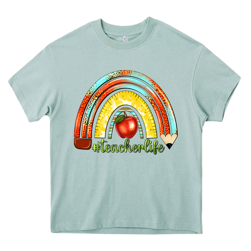Teacher Life With Rainbow Heavy Core Tee by texasbilliewilder | Teevron