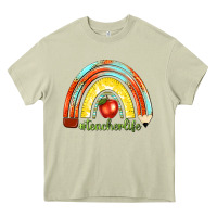 Mossy teacher life with rainbow Heavy Core Tee - texasbilliewilder