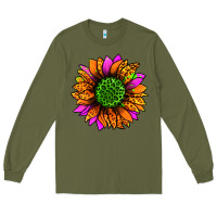 Army Green halloween sunflower Long Sleeve Tee - Jasminsmagicworld