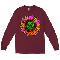 Burgundy halloween sunflower Long Sleeve Tee - Jasminsmagicworld
