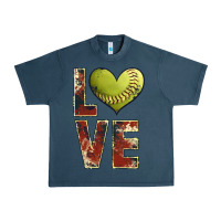 Midnight Navy softball love Urban Heavy Tee - JahusDesignShop