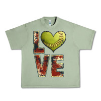Oil Green softball love Urban Heavy Tee - JahusDesignShop