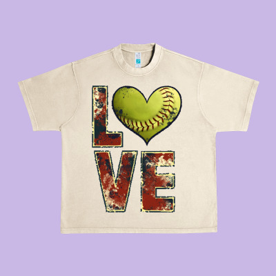 Softball Love Urban Heavy Tee Designed By Jahusdesignshop