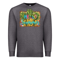 Charcoal Heather hello summer pineapple Premium Sweatshirt - BarkalooDesign