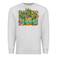Dove Grey hello summer pineapple Premium Sweatshirt - BarkalooDesign
