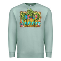 Seafoam hello summer pineapple Premium Sweatshirt - BarkalooDesign