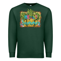 Sports Green hello summer pineapple Premium Sweatshirt - BarkalooDesign