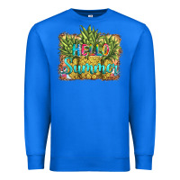 True Royal hello summer pineapple Premium Sweatshirt - BarkalooDesign