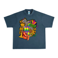 Midnight Navy mississippi map mardi gras Urban Heavy Tee - AdoDesignShop