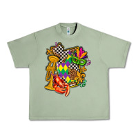 Mississippi Map Mardi Gras Urban Heavy Tee | Teevron