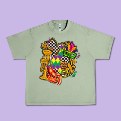 Mississippi Map Mardi Gras Urban Heavy Tee Designed By Adodesignshop