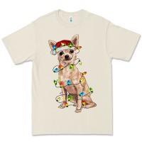 Bone Chihuahua with christmas lights Premium Tee - RanaPortraitStore