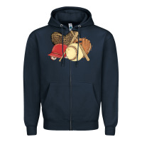 Navy softball Zipper Hoodie - MaliasSmallBusiness