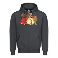 Smoke softball Zipper Hoodie - MaliasSmallBusiness