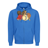 True Royal softball Zipper Hoodie - MaliasSmallBusiness