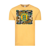 Vintage Mustard gigi sunflower turquoise Vintage Tee - Jasminsmagicworld