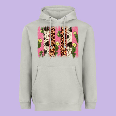 Cactus Leopard Cowhide Brush Stroke Heavyweight Hoodie Designed By Artiststas