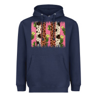 Navy cactus leopard cowhide brush stroke Heavyweight Hoodie - Artiststas