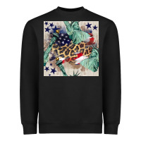 Black statue of liberty leopard Heavyweight Sweatshirt - BundleAndBundleShop