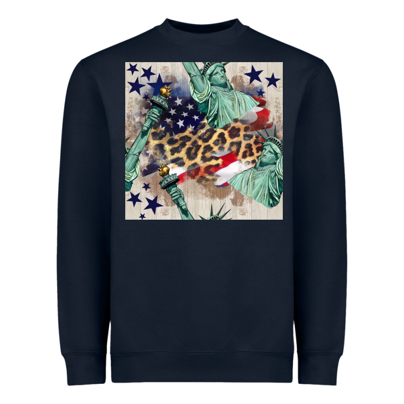 Statue Of Liberty Leopard Heavyweight Sweatshirt by BundleAndBundleShop | Teevron