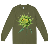 Army Green sun fill green green sunflower Long Sleeve Tee - LillyAllenDesigns