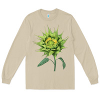 Mushroom sun fill green green sunflower Long Sleeve Tee - LillyAllenDesigns