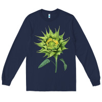 Navy sun fill green green sunflower Long Sleeve Tee - LillyAllenDesigns