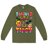 Army Green tanned tattled and tipsy Long Sleeve Tee - JahusDesignShop