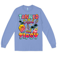 Colony Blue tanned tattled and tipsy Long Sleeve Tee - JahusDesignShop