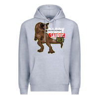 Heather Grey DADDY SAURUS REX Premium Hoodie - Bettercallsaul