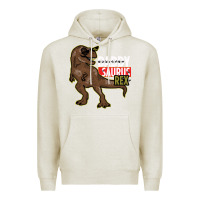 Oatmeal Heather DADDY SAURUS REX Premium Hoodie - Bettercallsaul