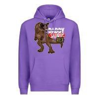 Purple DADDY SAURUS REX Premium Hoodie - Bettercallsaul