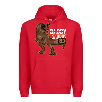 Red DADDY SAURUS REX Premium Hoodie - Bettercallsaul