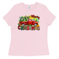 Merry Christmas Truck Ladies Tee | Teevron