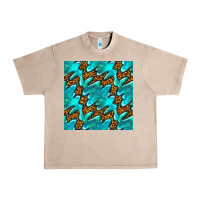 French Oak turquoise leopard seamless pattern Urban Heavy Tee - BundleAndBundleShop