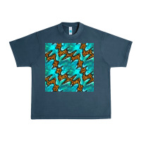Midnight Navy turquoise leopard seamless pattern Urban Heavy Tee - BundleAndBundleShop