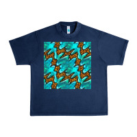 Navy turquoise leopard seamless pattern Urban Heavy Tee - BundleAndBundleShop