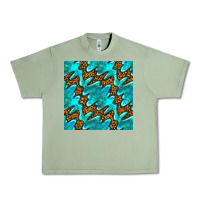 Oil Green turquoise leopard seamless pattern Urban Heavy Tee - BundleAndBundleShop