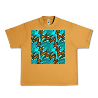 Peanut Butter turquoise leopard seamless pattern Urban Heavy Tee - BundleAndBundleShop